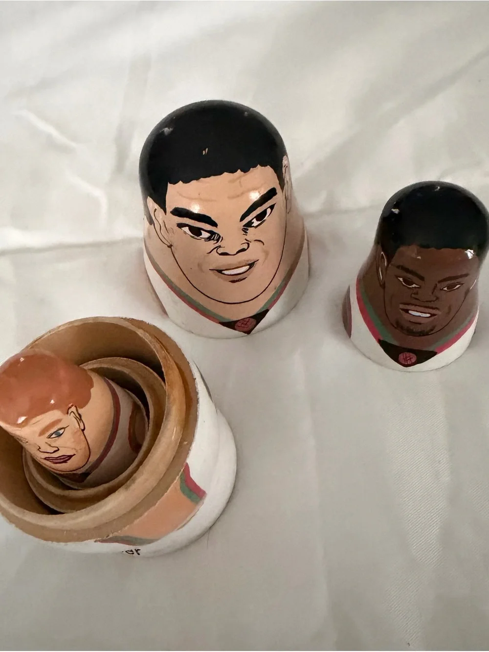 Memphis Basketball Nesting Dolls - White/Teal Accents